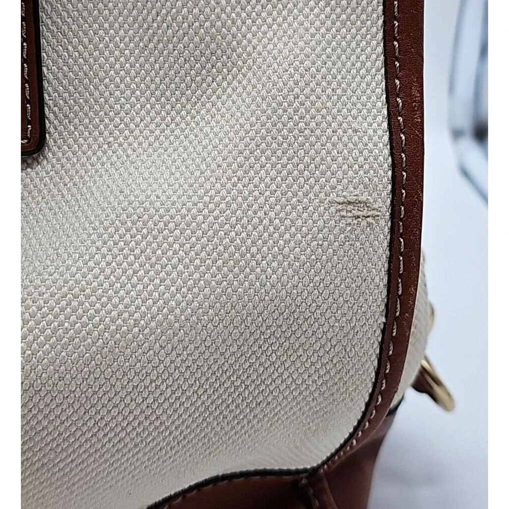 Michael Kors Hamilton Purse Tote Bag Tri-Color  Large Fabric Leather Padlock
